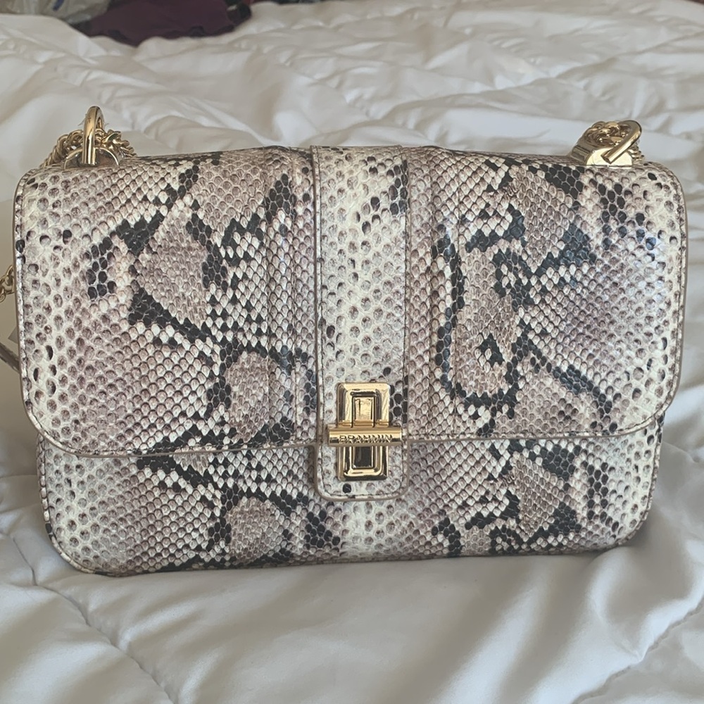 Brahmin Rosalie Beige Sandcastle Genuine Leather Crossbody - Picture 7 of 8